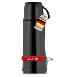 Helios Elegance Isolierflasche, Kunststoff, schwarz, 0,5 Liter