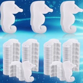 40 Pieces Oil Absorbing Sponge Seahorse Shape Hot Tub Cleaning Sponge Floating Sponge for Swimming Pool, Spa, Hot Tub Supplies