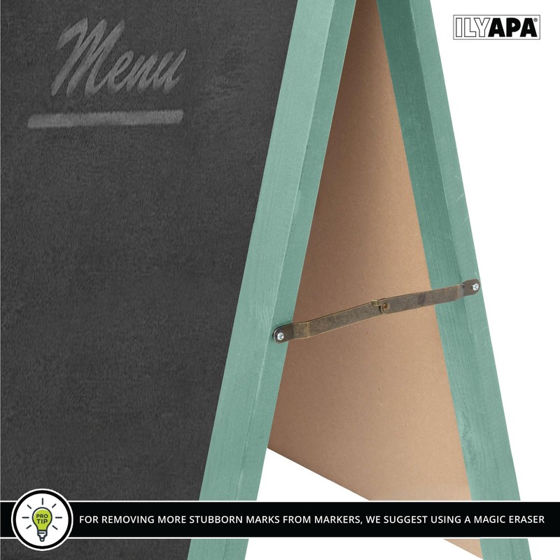 Ilyapa Wooden A-Frame Chalkboard Sidewalk Signs with Rounded Top -