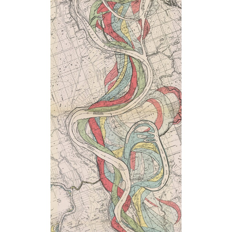 1944 Fisk Mississippi Meander Map Ancient River Bed Sheet 13
