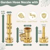 Twinkle Star Heavy-Duty Brass Adjustable Twist Hose Nozzle, High Pressure