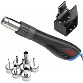 600W Heat Gun, Fast HeatHot Air Gun with Temp Setting 212°F to 932°F, Mini Portable Hotgun Tool, with Reflector Nozzles, LCD Digital Temperature Display