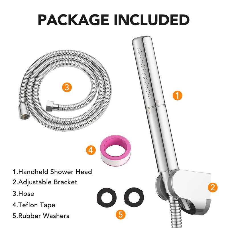 BESy Chrome Brass 2 In 1 Function Handheld Shower Head