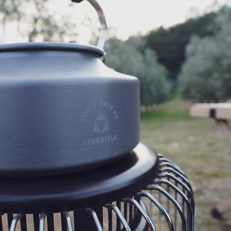 NINEHILLS Outdoor Kettle, Cookware, 33.4 fl oz (1,100 ml), Ultra