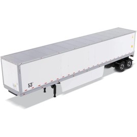 53' Dry Cargo Van Trailer White Transport Series 1/50 Diecast Model by Diecast Masters 91021