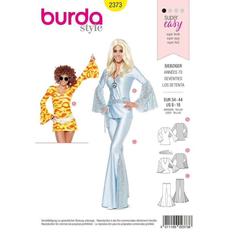 Burda 2373 70s Dress Pattern