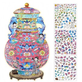 3D Scene Sticker – Kawaii Large Size Room Diorama Kit for Kids & Adults – DIY House Stickers for Journaling & Relaxation – Gift for Girls, Teens & Crafters (Antique Vase)