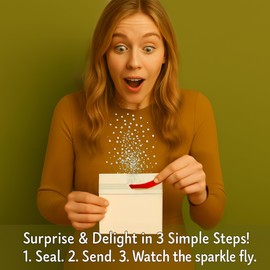 Glitter Shower Envelope – 3pcs Glitter Prank Package - Surprise Envelope for Birthday, Anniversary, All Occassions for Women, Men –16 X 16 cm by Central23