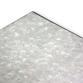Vanson Premium Quality 315mm x 240mm Scratchplate/Pickguard Material for Electric Guitars (3 Ply, White Pearl (WP/B/W))