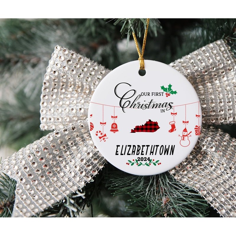 Elizabethtown KY Kentucky Ornaments New Home Our First Christmas Ornament