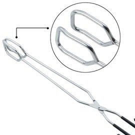 HINMAY Extra Long Scissor Tongs 16-Inch Stainless Steel Barbecue Grilling Tongs