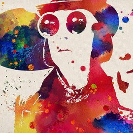 Nacnic Willy Wonka Watercolour Design Poster Mix with Watercolour Style Sheets for Interior Decoration A4 Size