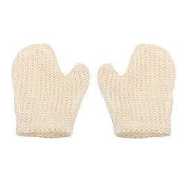 Beavorty Pack of 2 Sisal Bath Gloves Bath Gloves Bath Scrubber for the Body Spa Towels Exfoliating Gloves for the Body Exfoliating Massage Gloves Body Wash Glove