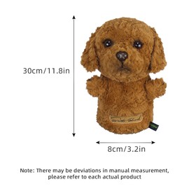 Scott Edward Driver Novelty Golf Head Cover, Cute Animal, Fit Max Driver 460CC and Fairways(Poodle-New Driver)
