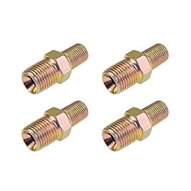sourcing map Reducing Pipe Fitting Reducer Hex 1/8 NPT x 1/4 BSP Male Connector 4Pcs