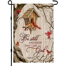 CHAONENG The Holy Bible Garden Flag 12 X 18 Inch Double Sided Yard Outdoor Farmhouse Lawn Decoration Flag Bird Yard Flag Urban Farm Décor