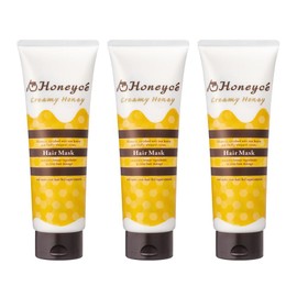 Honey Cheese Creamy Honey Hair Mask x 3 Pieces [Honey High Damage Care, Intensive Care, In-Bath Hair Care, Made in Japan, Damage Repair, Salon Quality]