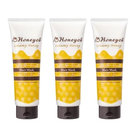 Honey Cheese Creamy Honey Hair Mask x 3 Pieces [Honey High Damage Care, Intensive Care, In-Bath Hair Care, Made in Japan, Damage Repair, Salon Quality]
