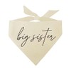 Big Sister Script Boho Dog Bandana | 100% Unbleached Cotton