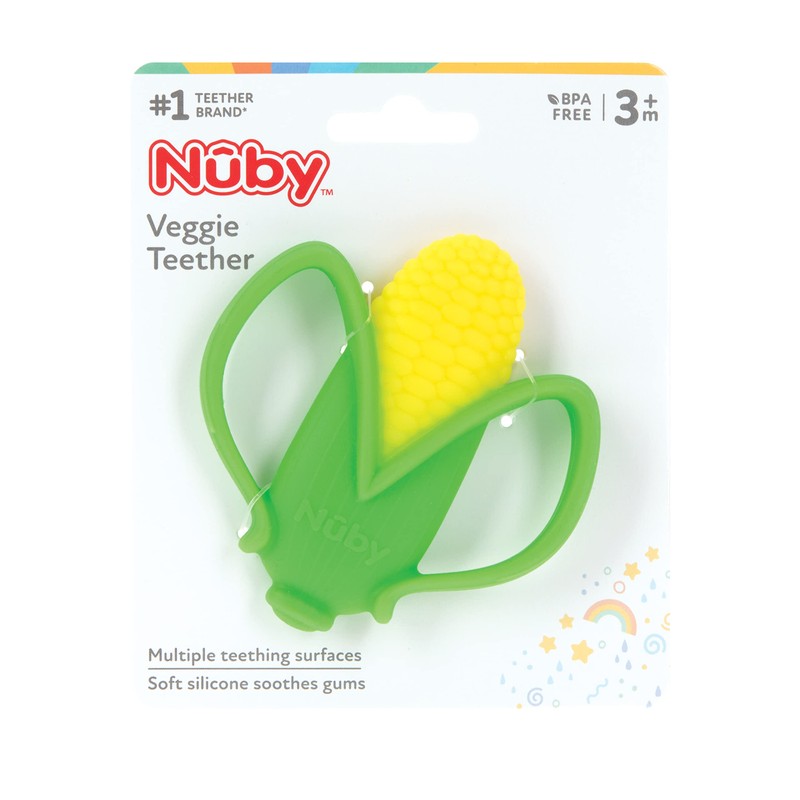 Nuby Veggie Teether for Teething Relief - Soft BPA-Free Baby