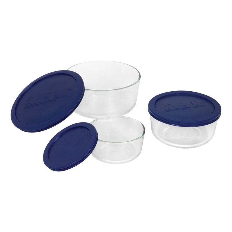 Pyrex Simply Store (3-Pack) Glass Food Storage Containers Set, (2,