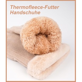 FORVEVO Women's Winter Gloves, Warm Touchscreen Winter Gloves, Thermal Gloves with Fleece Lining, khaki