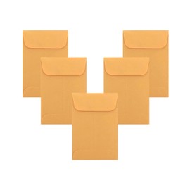 500 Dronka Envelope #1 Coin, Seeds, Tips, Small Parts Envelopes, 2-1/4" X 3-1/2", Sturdy 24lb. Brown Kraft, Gum Flap, 500/Box