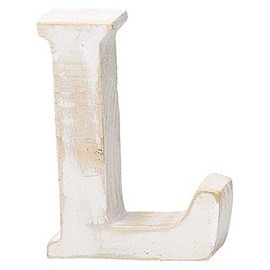 PASEO Wall Decor Wooden Alphabet L WF-35WH-L White Approx. 3.5 x 1.2 x 4.7 inches (9 x 3 x 12 cm)