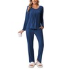 Ekouaer Women's Pajama Set 2 Piece Loungewear Soft Pjs Casual