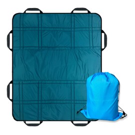 NurtureCare Upgrade 3-Layer Comfort Positioning Bed Pad with Handles 48 x 40 Washable Draw Sheet Bed Transfer Sheet for Elderly Patient Slide Sheet Incontinence Repositioning Bed Pad (Ocean Teal)