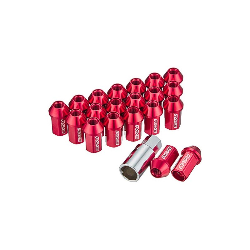 RAYS 74020001003RD Duralumin Lock & Nut Set, Straight Type, M12