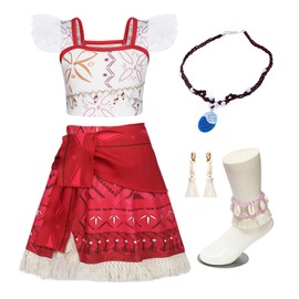 AmzBarley Toddler Girls Adventure Ocean Costume Princess Dress up for Kids Outfits Party Gift Clothes Sets 4-5T