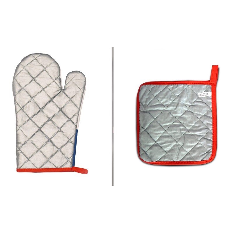 Puerto Rico Kitchen & BBQ Set w/ Apron, Oven-mitt and