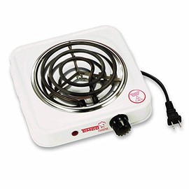 Timco PE-01 Parrilla Eléctrica de 1 Quemador, color blanco