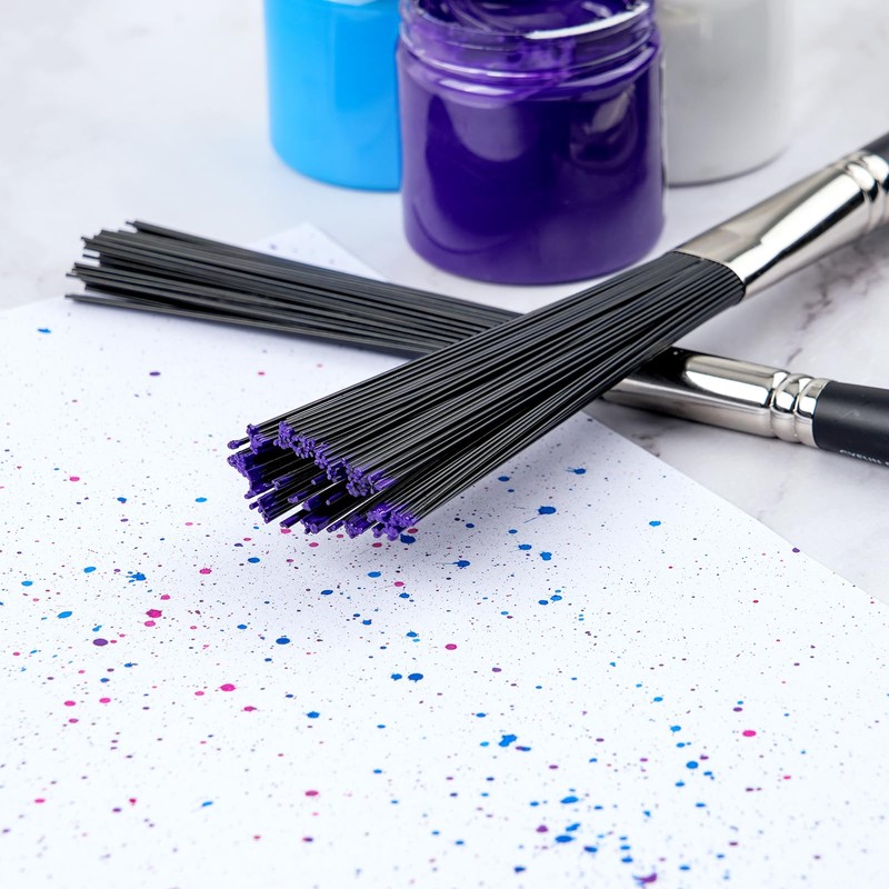 2Pcs/Set Splatter Brush Abstract Art Brush |Flat/Round Splatter Brush| for