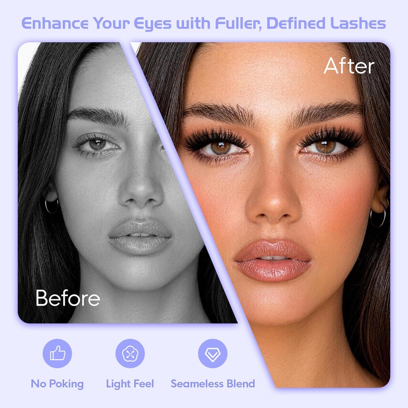 Lash Clusters Kit Individual Lash Extensions with Bond and Seal