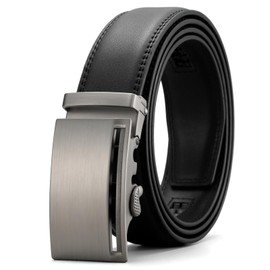 GOIACII Men's Leather Belt Ratchet Slide Buckle Customizable Fit Waistline in a Gift Box