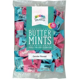 Party Sweets Baby Reveal Buttermints by Hospitality Mints, Appx 300 mints, 7-Ounce Bags (Pack of 6)