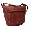 Rowallan Deep Tan Roxburgh Rustic Leather Shoulder Bucket Crossbody Small