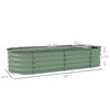 Outsunny 5' x 2' x 1' Galvanized Raised Garden Bed