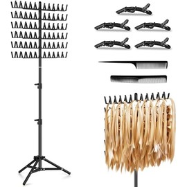 OLMRJKD Hair Extension Holder with Hair Braiding Tools Hair Divider Rack for Braiding Hair Separator Stand