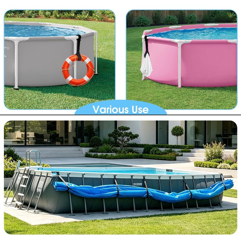 Chuanke 8 Pack Adjustable Solar Cover Holders for Above Ground