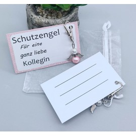 MKISHINE Schutzengel Schlüsselanhänger Kollegin mit Herz Lieblinskollegin GeschenkIdee Arbeitskollegin Danke für abschied kollegin freundschaftsgeschenke