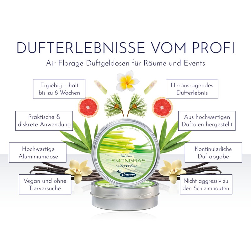 Florage Raumduft WELLNESS Duftdose Duftöl Duftgel Aroma Lufterfrischer - Schonende