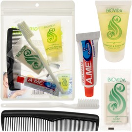 Moda West 96 Hygiene Kits - Bulk Case of Wholesale Deluxe Toiletries for Men, Women, Travel, Charity