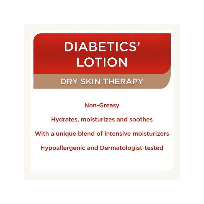 Equate Diabetic's Dry Skin Moisturizer Lotion, Non-Greasy, Fragrance Free, 13