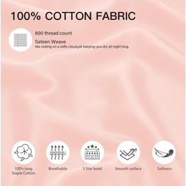 Premium Toddler Pillowcases 14x20 Pink Set of 2 | Pure Egyptian Cotton 600 Thread Count | Ultra Soft Zipper Closure Travel Pillow Covers for Baby Kids Nursery | Hotel Luxury Mini Throw Pillow Cover