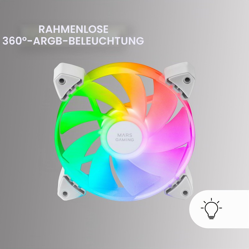 Mars Gaming MF-3AR, Kit 3x Fans 120 mm FDB, Inverted