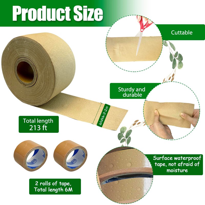 213 Ft Paper Tree Wrap For Damaged Bark, Weather Resistant