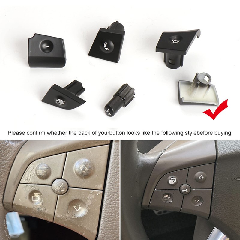 Shkalacar Steering Wheel Control Buttons Switch Replacement for W164 W245